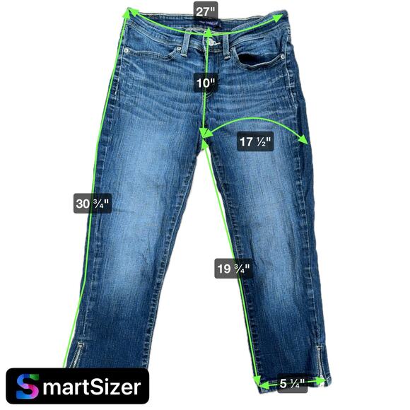 Levi Strauss & Co. 535 Denim Legging Jeans Zipper Hem Medium Wash Womens Size 7M - Picture 6 of 14